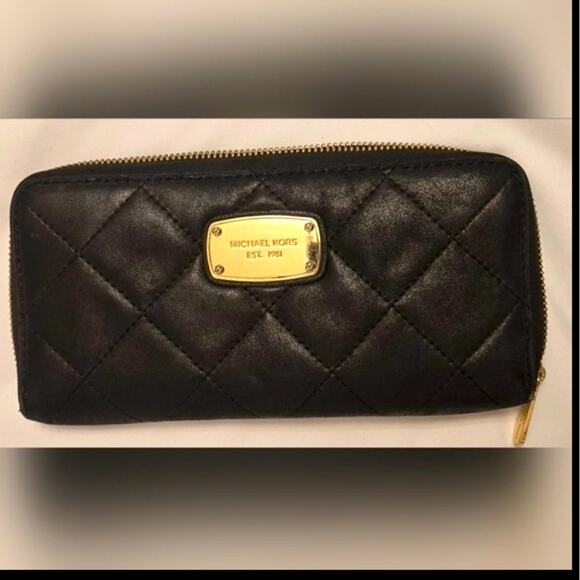 Vintage Michael Kors Black Quilted Wallet